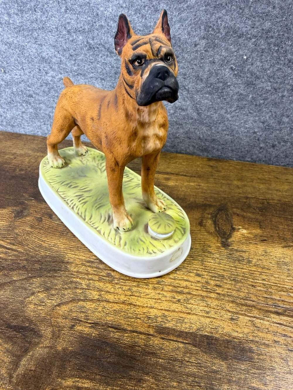 Original Lionstone Vintage 1975 Porcelain Boxer Dog Decanter